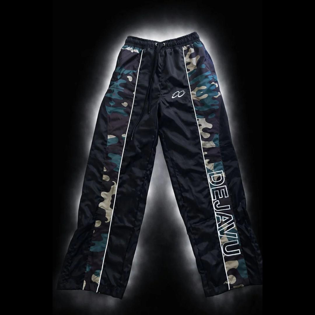 DEJAVU "outlaw" nylon TRACK PANTS