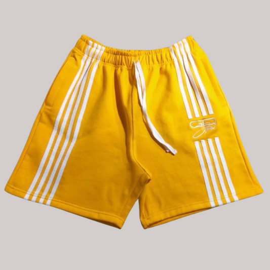 Yellow “take over” shorts